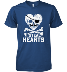 I Steal Hearts Valentine's Day Pirate Skull Art Graphics Men's Premium T-Shirt Men's Premium T-Shirt - HHHstores