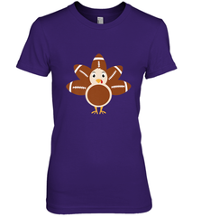 Funny Football Turkey Fall Thanksgiving Football Women's Premium T-Shirt Women's Premium T-Shirt - HHHstores