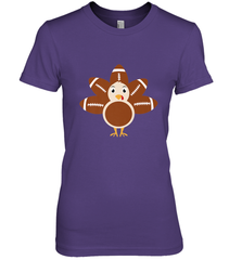 Funny Football Turkey Fall Thanksgiving Football Women's Premium T-Shirt Women's Premium T-Shirt - HHHstores