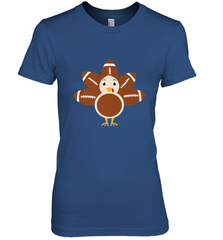 Funny Football Turkey Fall Thanksgiving Football Women's Premium T-Shirt Women's Premium T-Shirt - HHHstores