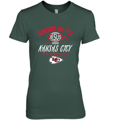 Sundays Are For Jesus and Kansas City Funny Football Women's Premium T-Shirt Women's Premium T-Shirt - HHHstores