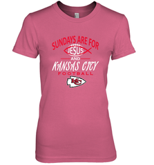 Sundays Are For Jesus and Kansas City Funny Football Women's Premium T-Shirt Women's Premium T-Shirt - HHHstores