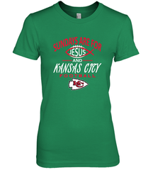 Sundays Are For Jesus and Kansas City Funny Football Women's Premium T-Shirt Women's Premium T-Shirt - HHHstores