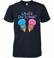Gender Reveal Family Party Ice Cream What's the Scoop Men's Premium T-Shirt Men's Premium T-Shirt - HHHstores