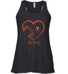 Virginia Cavaliers Football Inside Heart  Team Women's Racerback Tank