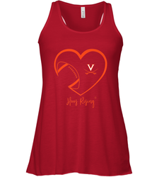 Virginia Cavaliers Football Inside Heart  Team Women's Racerback Tank