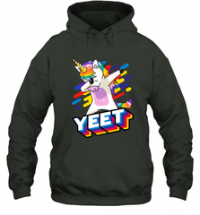 Colorful Dabbing Dancing Unicorn Celebration Yeet Hooded Sweatshirt Hooded Sweatshirt - HHHstores