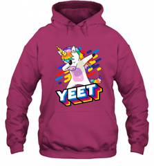 Colorful Dabbing Dancing Unicorn Celebration Yeet Hooded Sweatshirt Hooded Sweatshirt - HHHstores