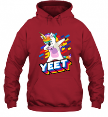 Colorful Dabbing Dancing Unicorn Celebration Yeet Hooded Sweatshirt Hooded Sweatshirt - HHHstores