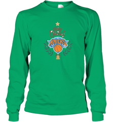 NBA New York Knicks Logo merry Christmas gilf Long Sleeve T-Shirt Long Sleeve T-Shirt - HHHstores