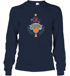 NBA New York Knicks Logo merry Christmas gilf Long Sleeve T-Shirt