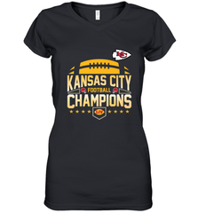 Kansas City Football _ The City Of Champions LIV Women's V-Neck T-Shirt Women's V-Neck T-Shirt - HHHstores