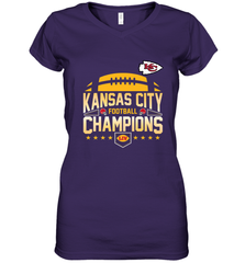 Kansas City Football _ The City Of Champions LIV Women's V-Neck T-Shirt Women's V-Neck T-Shirt - HHHstores