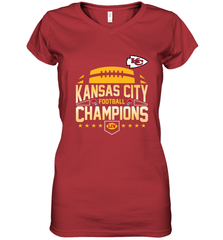 Kansas City Football _ The City Of Champions LIV Women's V-Neck T-Shirt Women's V-Neck T-Shirt - HHHstores