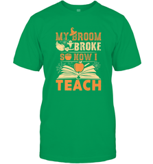 My Broom Broke So Now I Teach Funny Halloween Teacher Gift Men's T-Shirt Men's T-Shirt - HHHstores