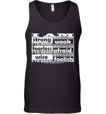 I am strong, fearless wise Best Novelty Gift Wing Inspirational Quote Men's Tank Top Men's Tank Top / Black / XS Men's Tank Top - HHHstores