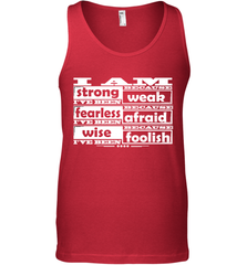 I am strong, fearless wise Best Novelty Gift Wing Inspirational Quote Men's Tank Top Men's Tank Top - HHHstores