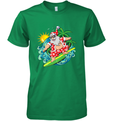 Christmas in July Santa Claus Hawaiian Surfing Gift Surf Men's Premium T-Shirt Men's Premium T-Shirt - HHHstores