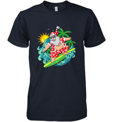 Christmas in July Santa Claus Hawaiian Surfing Gift Surf Men's Premium T-Shirt Men's Premium T-Shirt - HHHstores