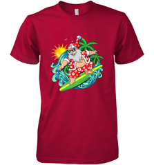 Christmas in July Santa Claus Hawaiian Surfing Gift Surf Men's Premium T-Shirt Men's Premium T-Shirt - HHHstores