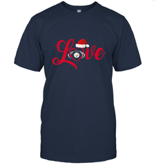 NFL Pittsburgh Steelers Logo Christmas Santa Hat Love Heart Football Team Men's T-Shirt Men's T-Shirt - HHHstores