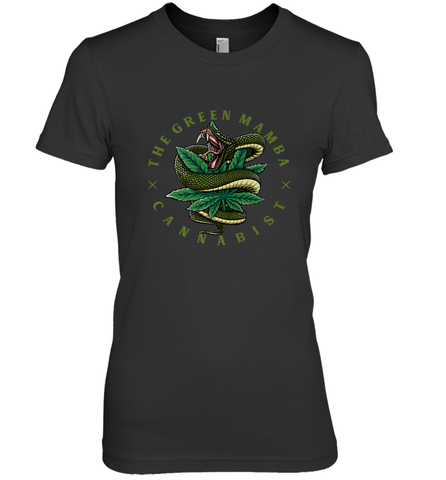 The Green Mamba, Cannabist, Weed Grower Pot Smoker Women's Premium T-Shirt Women's Premium T-Shirt / Black / XS Women's Premium T-Shirt - HHHstores