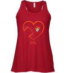 Oklahoma State Cowboys Football Inside Heart  Team Women's Racerback Tank Women's Racerback Tank - HHHstores