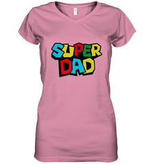 Super Dad like a Mario's classic bros vintage and classic Women's V-Neck T-Shirt Women's V-Neck T-Shirt - HHHstores
