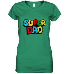 Super Dad like a Mario's classic bros vintage and classic Women's V-Neck T-Shirt Women's V-Neck T-Shirt - HHHstores