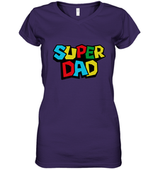 Super Dad like a Mario's classic bros vintage and classic Women's V-Neck T-Shirt Women's V-Neck T-Shirt - HHHstores