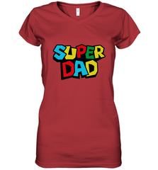 Super Dad like a Mario's classic bros vintage and classic Women's V-Neck T-Shirt Women's V-Neck T-Shirt - HHHstores