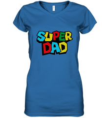 Super Dad like a Mario's classic bros vintage and classic Women's V-Neck T-Shirt Women's V-Neck T-Shirt - HHHstores