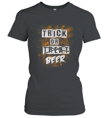 Trick or Beer Funny Halloween Trick or Treat Women's T-Shirt Women's T-Shirt - HHHstores