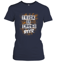 Trick or Beer Funny Halloween Trick or Treat Women's T-Shirt Women's T-Shirt - HHHstores