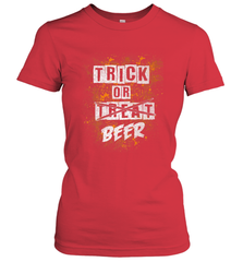 Trick or Beer Funny Halloween Trick or Treat Women's T-Shirt Women's T-Shirt - HHHstores