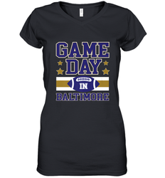 NFL Baltimore MD. Game Day Football Home Team Women's V-Neck T-Shirt