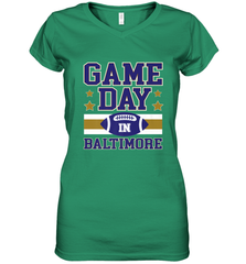 NFL Baltimore MD. Game Day Football Home Team Women's V-Neck T-Shirt Women's V-Neck T-Shirt - HHHstores