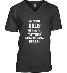 Awesome dads have tattoo and beards Happy Father's day Men's V-Neck
