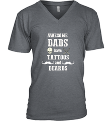 Awesome dads have tattoo and beards Happy Father's day Men's V-Neck Men's V-Neck - HHHstores