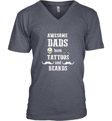 Awesome dads have tattoo and beards Happy Father's day Men's V-Neck Men's V-Neck - HHHstores