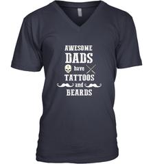 Awesome dads have tattoo and beards Happy Father's day Men's V-Neck Men's V-Neck - HHHstores