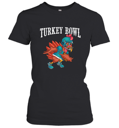 Cool Turkey Bowl _ Funny Thanksgiving Football Player Women's T-Shirt