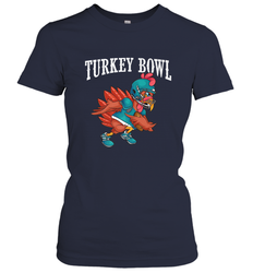 Cool Turkey Bowl _ Funny Thanksgiving Football Player Women's T-Shirt