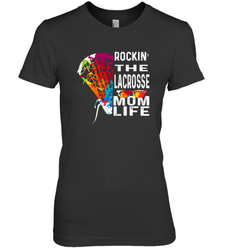 Lacrosse Rockin The Mom Life Women's Premium T-Shirt
