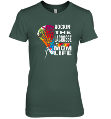 Lacrosse Rockin The Mom Life Women's Premium T-Shirt Women's Premium T-Shirt - HHHstores