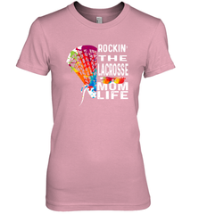 Lacrosse Rockin The Mom Life Women's Premium T-Shirt Women's Premium T-Shirt - HHHstores