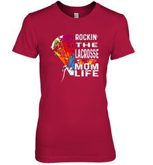 Lacrosse Rockin The Mom Life Women's Premium T-Shirt Women's Premium T-Shirt - HHHstores