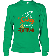 Turkey And Football Thanksgiving Day Football Fan Holiday Long Sleeve T-Shirt Long Sleeve T-Shirt - HHHstores