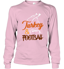 Turkey And Football Thanksgiving Day Football Fan Holiday Long Sleeve T-Shirt Long Sleeve T-Shirt - HHHstores