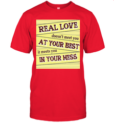 Real love funny quotes for valentine (2) Men's T-Shirt Men's T-Shirt - HHHstores
